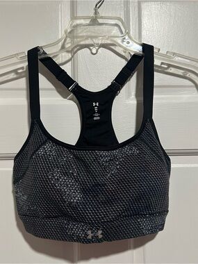Under Armour Black Mesh High-Impact Racerback Sports Bra